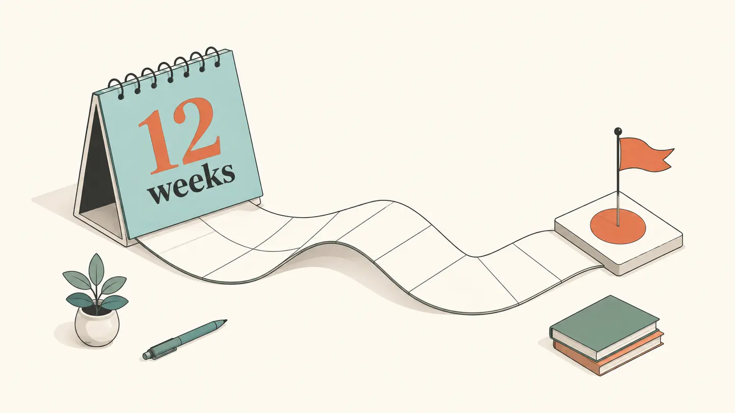 Concept illustration of a 12-week interval and its target