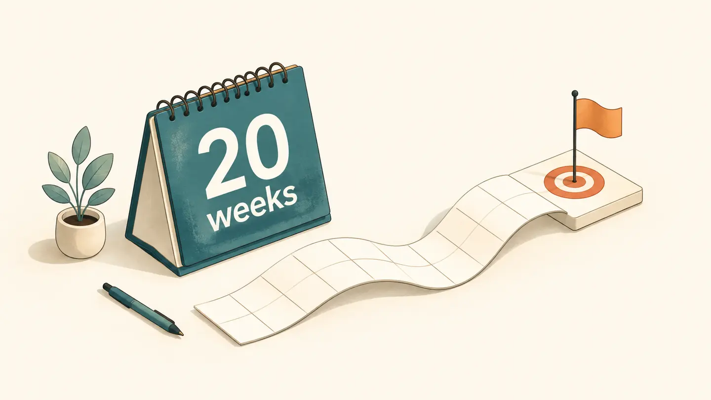 Concept illustration of a 20-week interval and its target