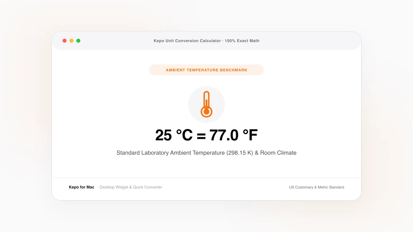 Illustration for 25 Celsius to Fahrenheit: Room Temperature & Weather Conversion