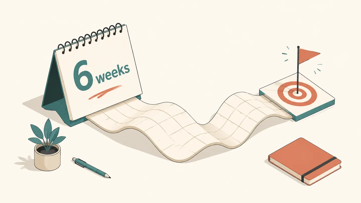 Concept illustration of a 6-week interval and its target
