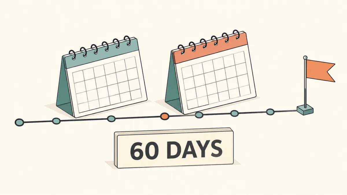 Illustration of a 60-day interval ending at a target date