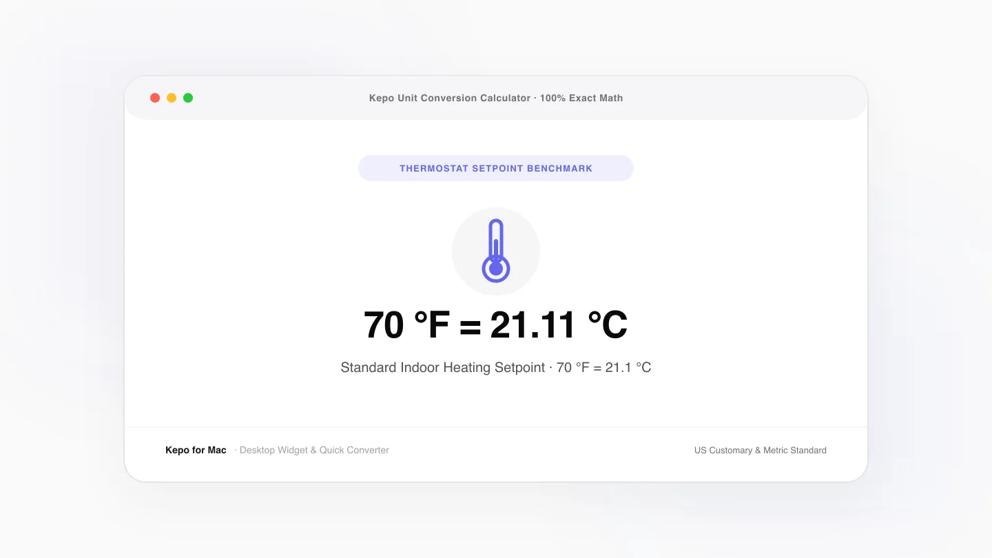 Illustration for 70 Fahrenheit to Celsius: Thermostat Setting Conversion