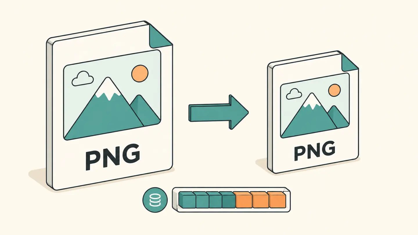 Concept illustration of compress png