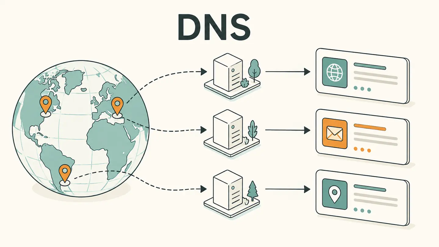 Concept illustration for dns checker: compare remote resolvers