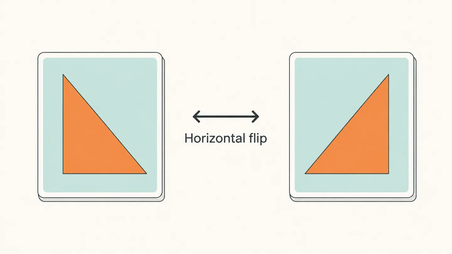 Concept illustration of flip image