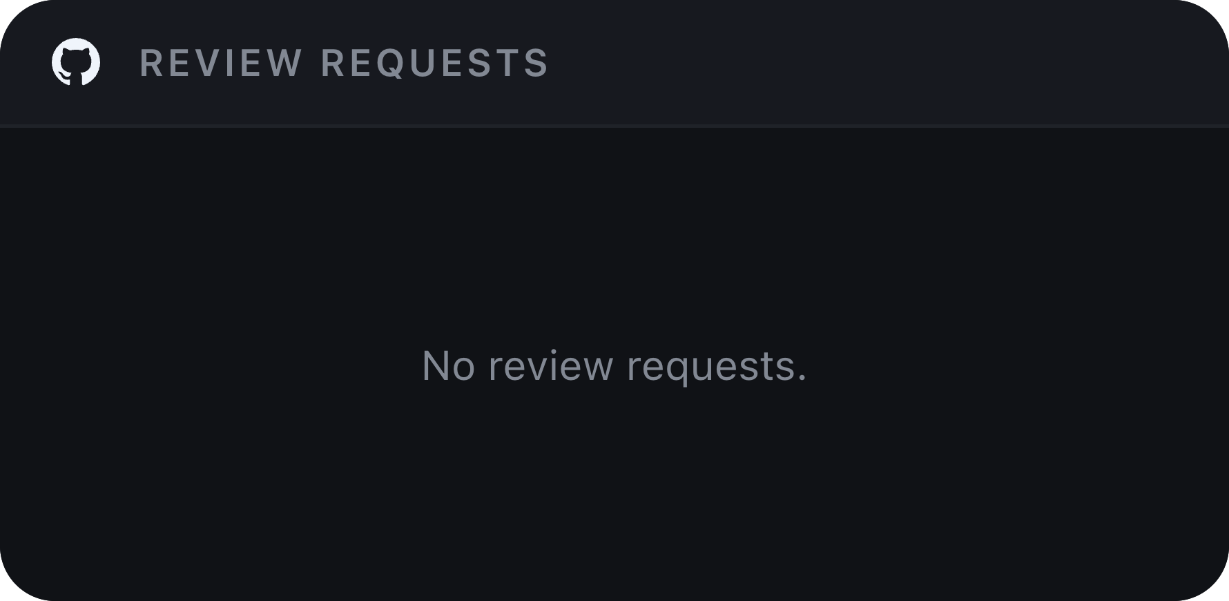 Kepo GitHub Review Requests widget preview