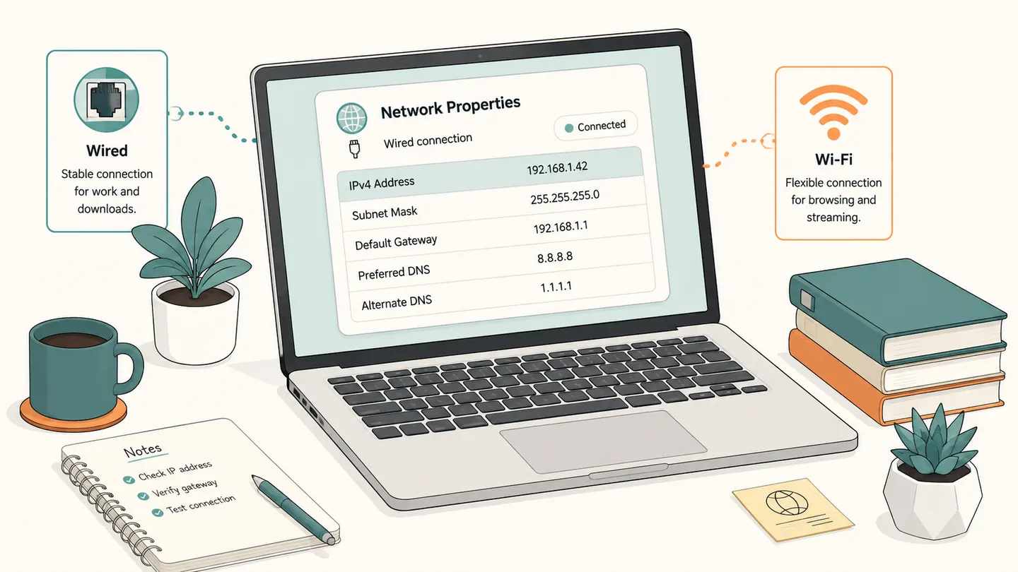 Concept illustration for how to find your ip address on windows