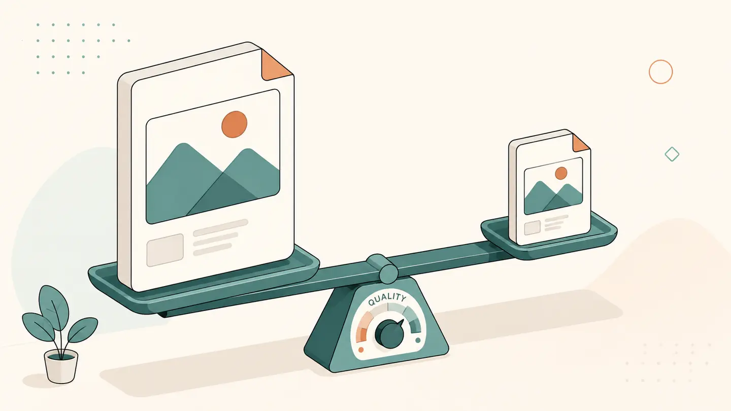 Concept illustration of image compressor