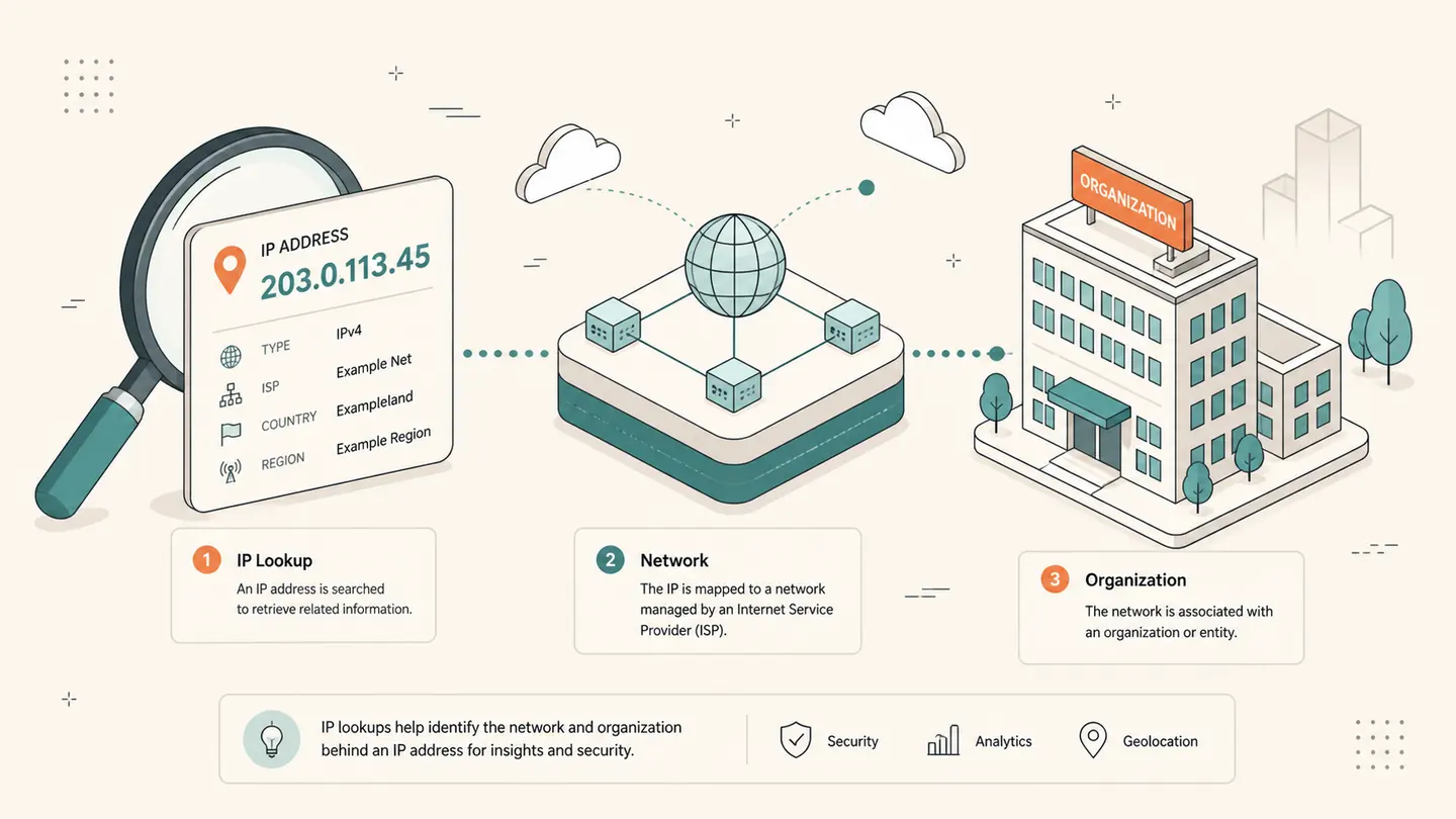 Concept illustration for ip address lookup