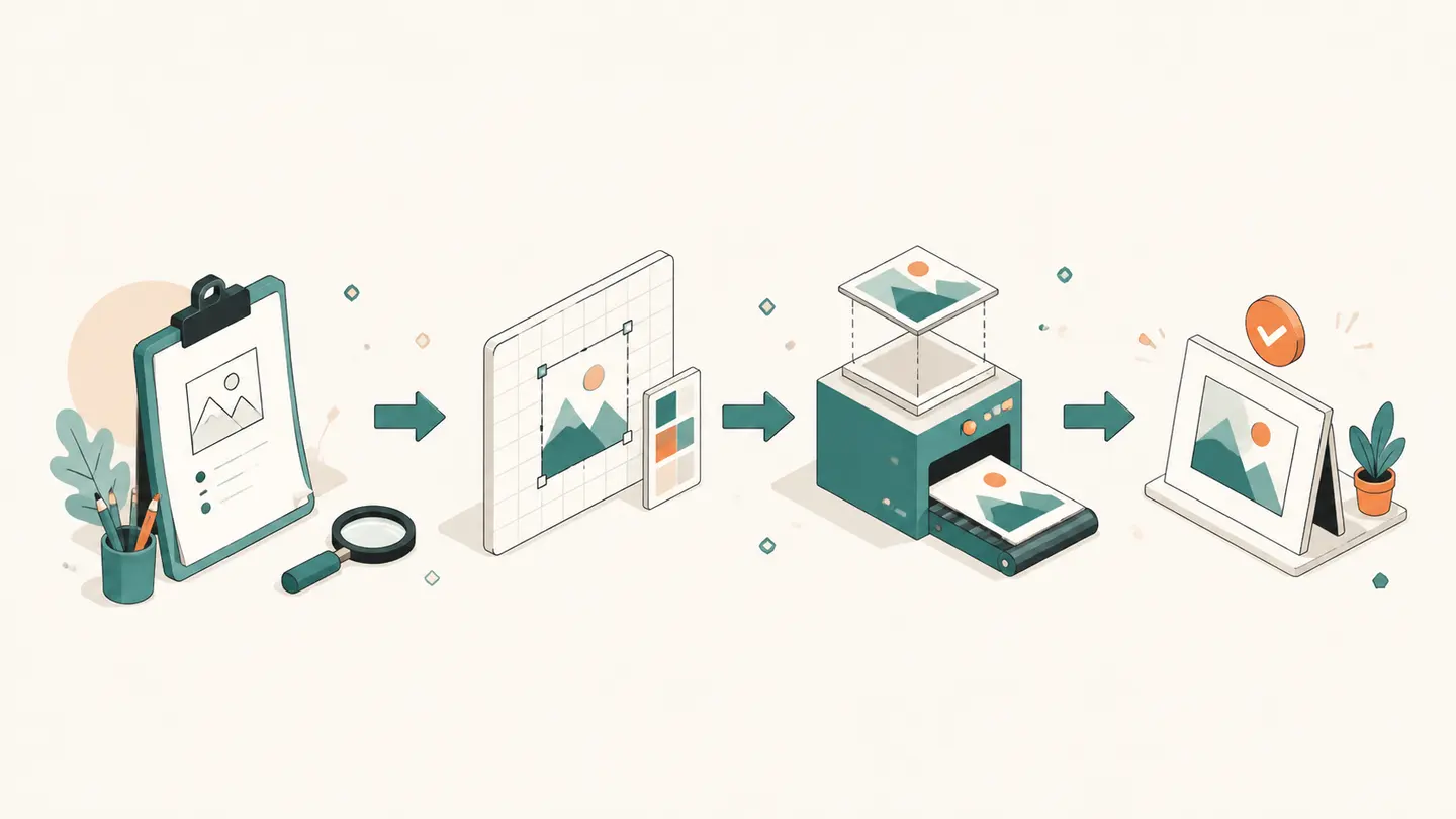 Concept illustration of make a square image