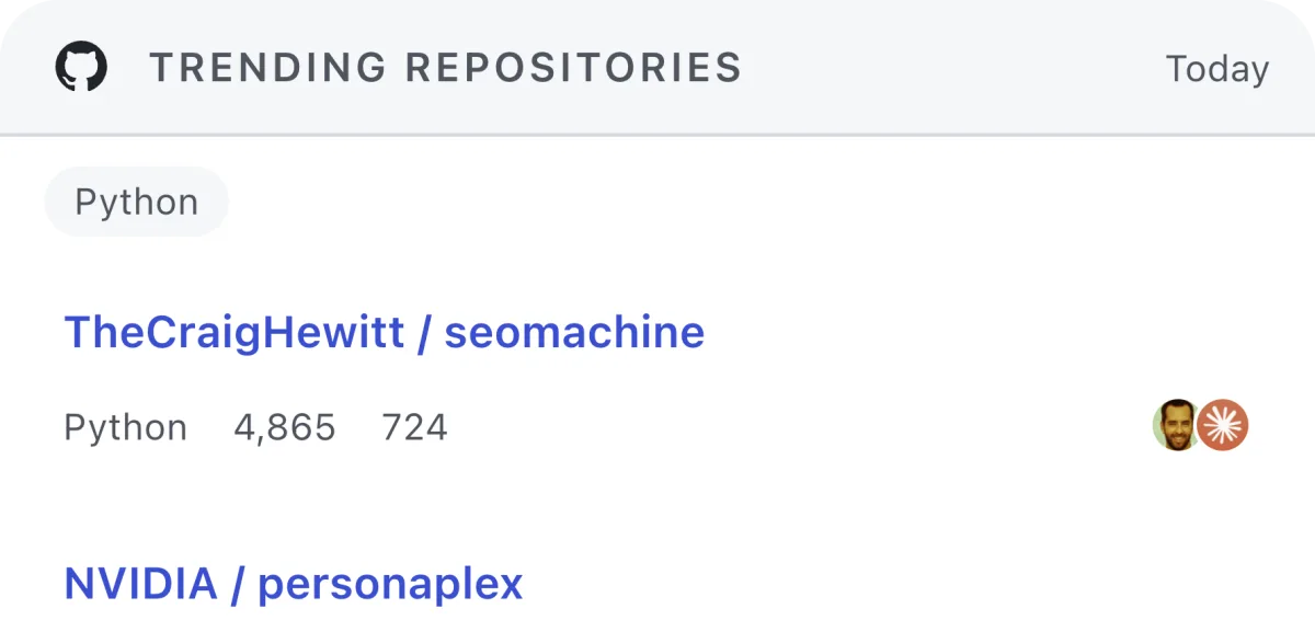 GitHub widget preview