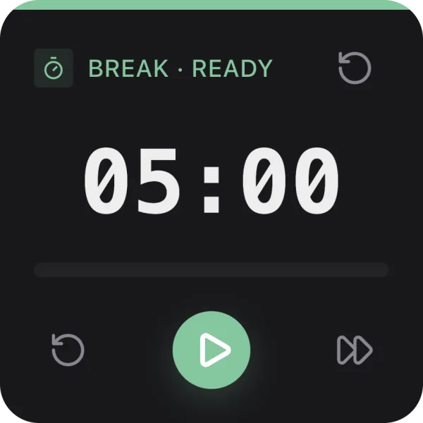 Pomodoro Clock widget preview