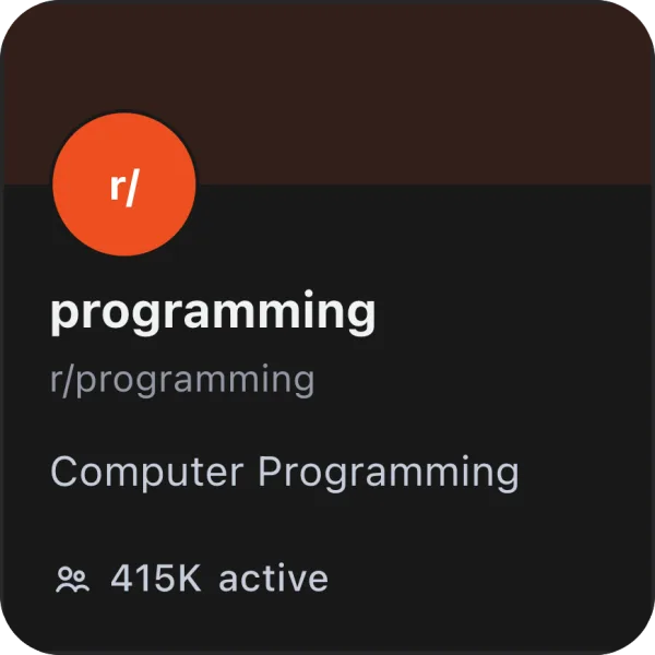 Reddit Subreddit Profile widget preview